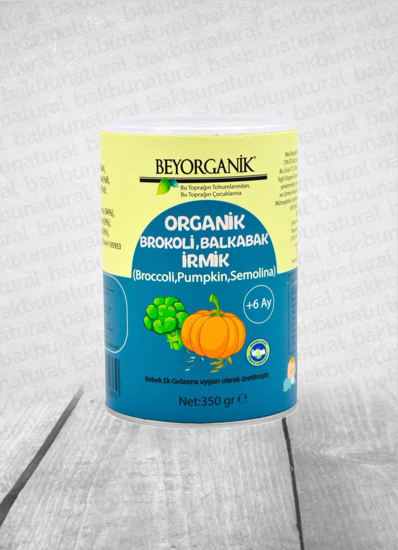 Beyorganik Organik Brokoli Balkabak İrmik 350gr.