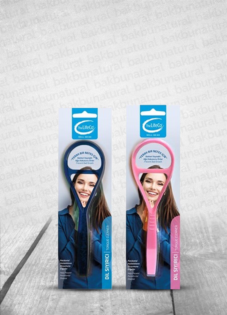 Dil Sıyırıcı (Dil Temizleyici) Mavi-Pembe 2 Adet