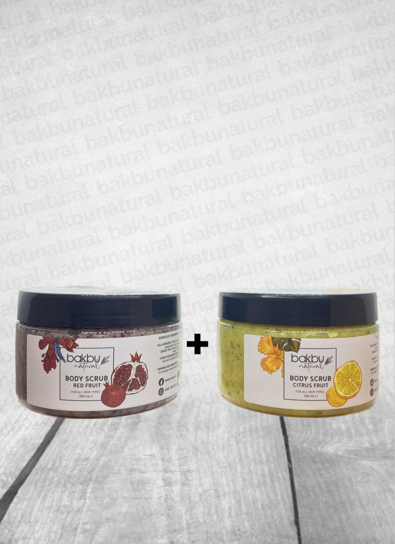 El Ve Vücut İçin Peeling Etkili Batık Önleyici & Nemlendirici Kırmızı Meyveli Scrub Ve Limonlu Scrub   