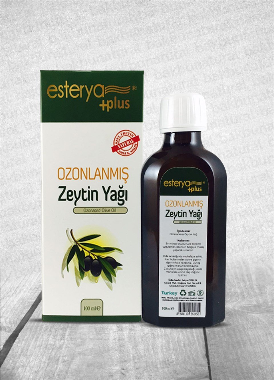 Esterya Plus Ozonlanmış Zeytin Yağı 100 Ml