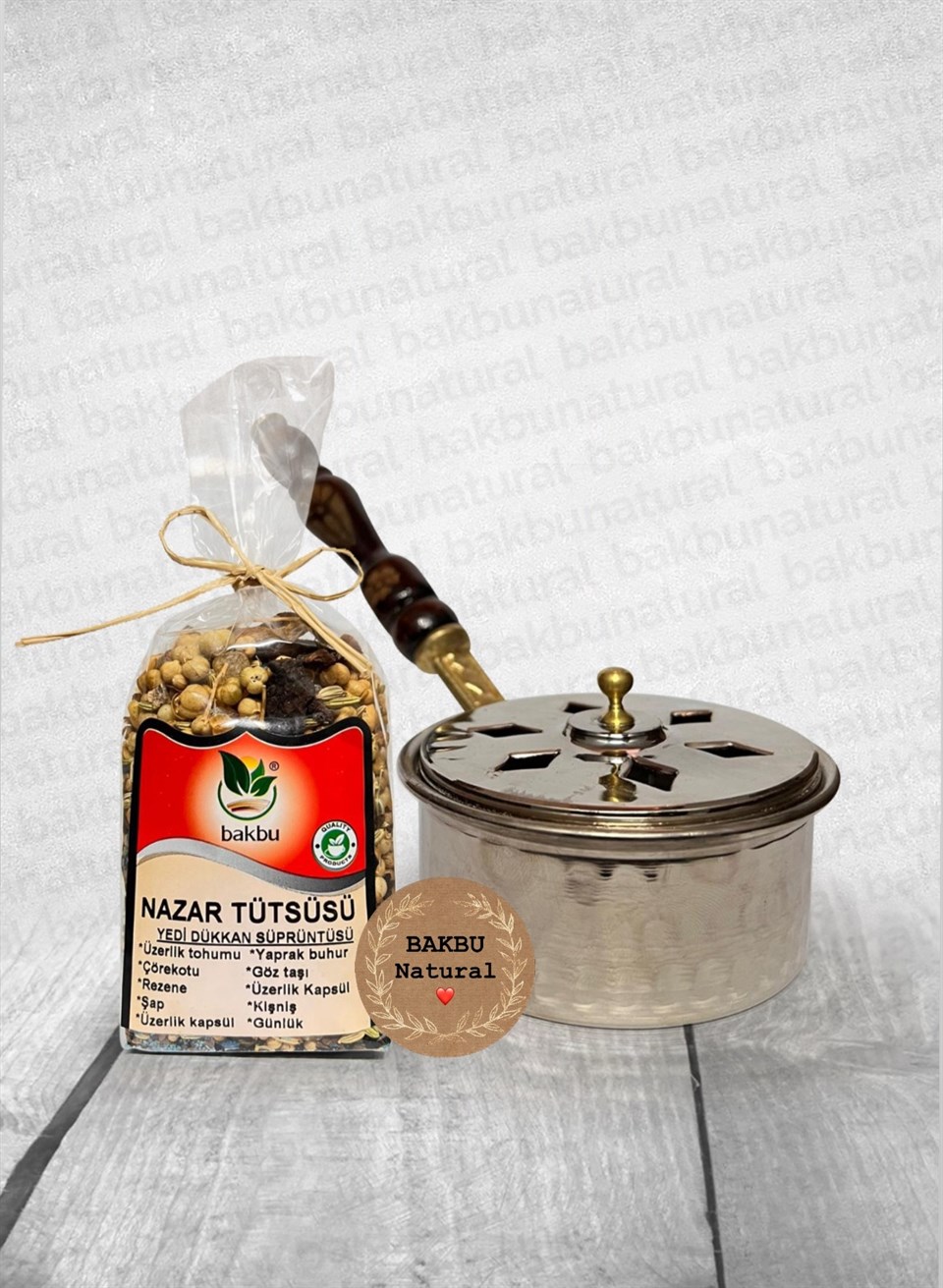 Gümüş Tütsü tavası mini no:11 ve Nazar Tütsüsü