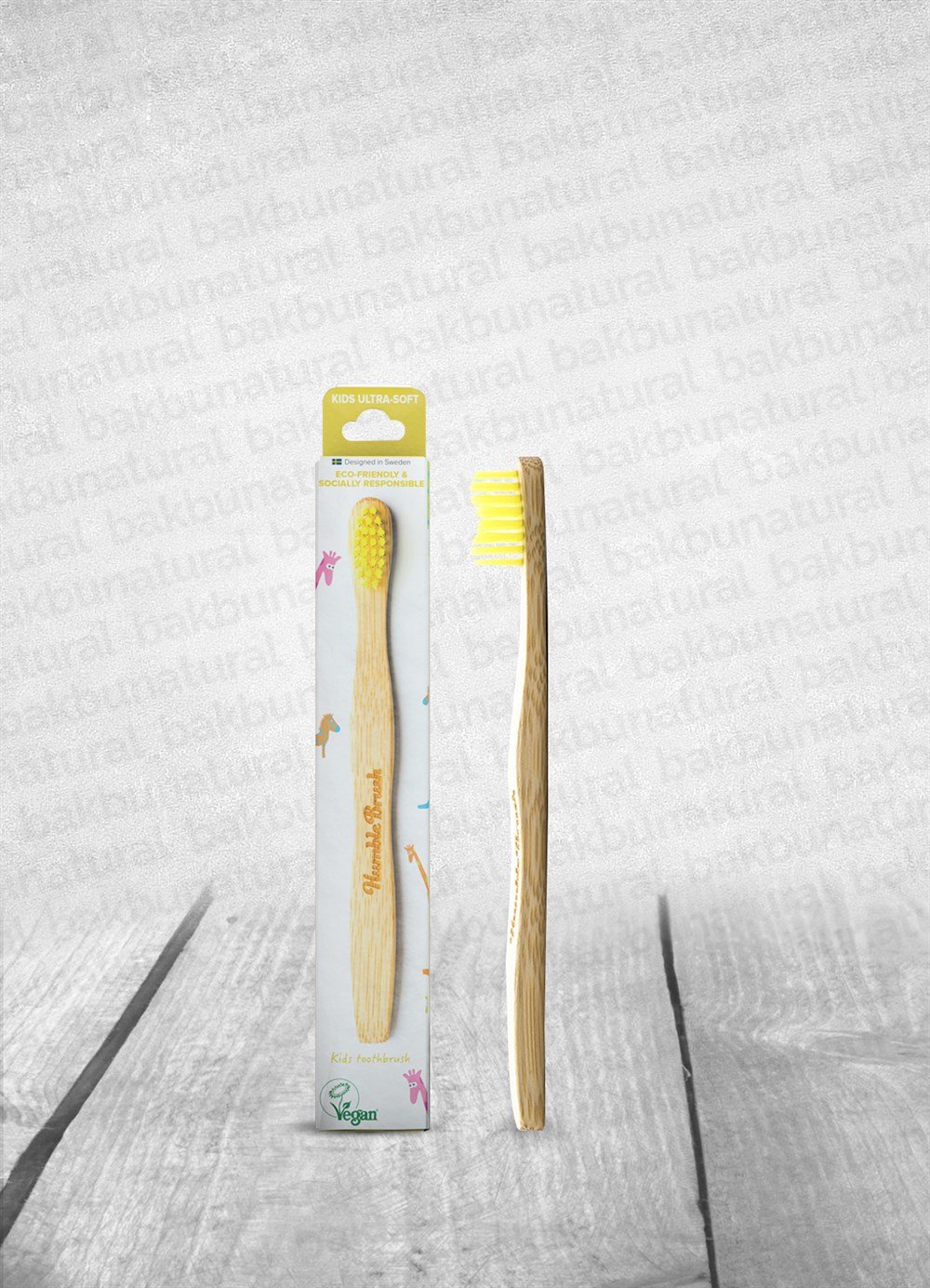 Humble Brush Çocuklar İçin Ultra Yumuşak Bambu Diş Fırcası Sarı