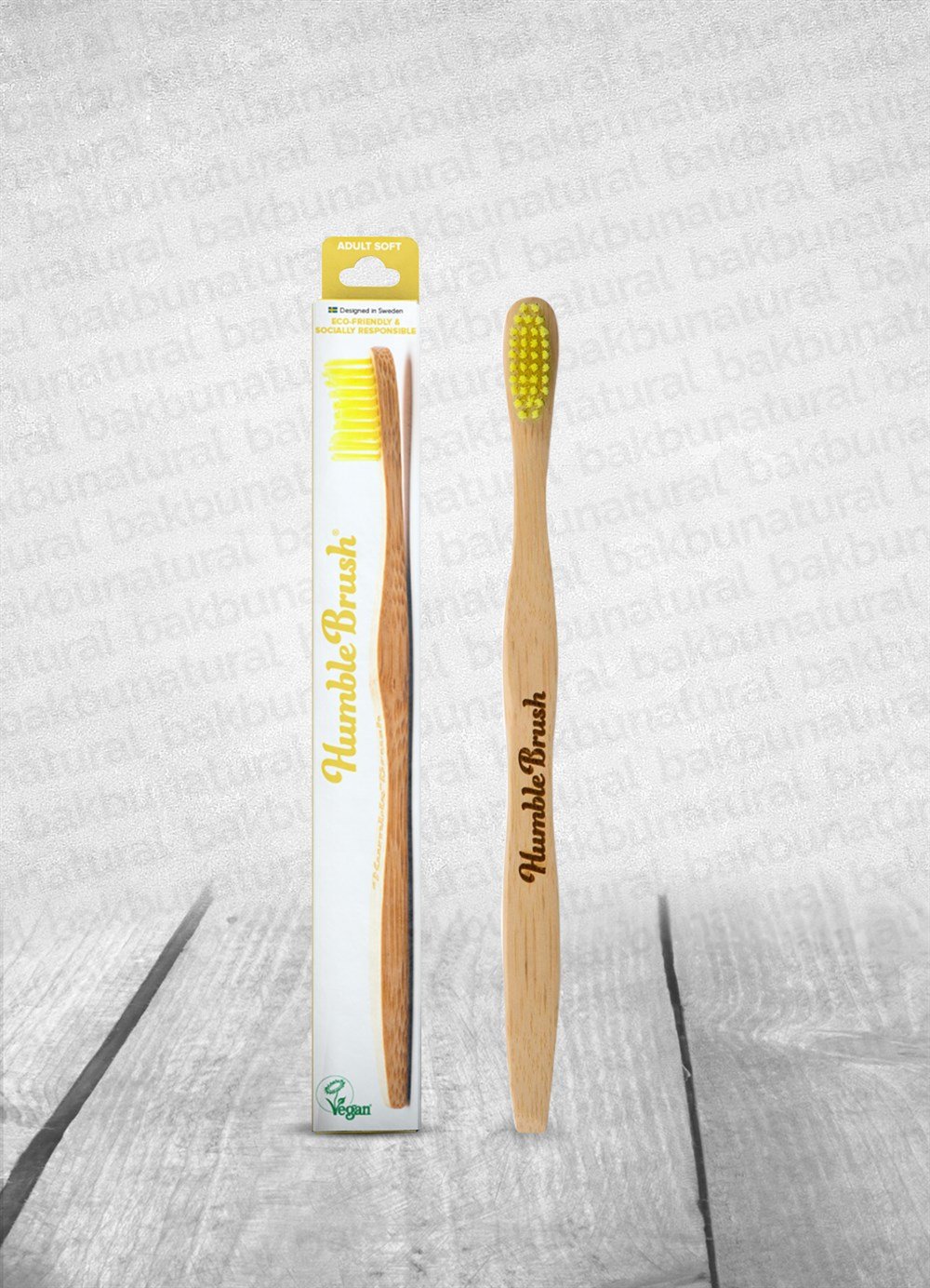 Humble Brush Yetişkinler İçin Bambu Diş Fırçası Sarı Yumuşak