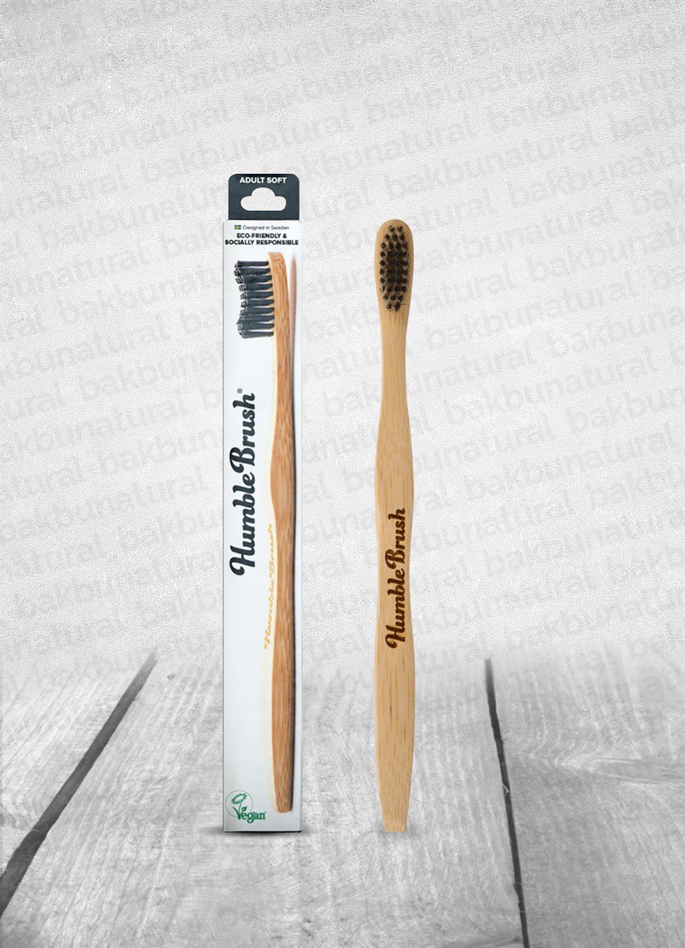 Humble Brush Yetişkinler İçin Bambu Diş Fırçası Siyah Yumuşak