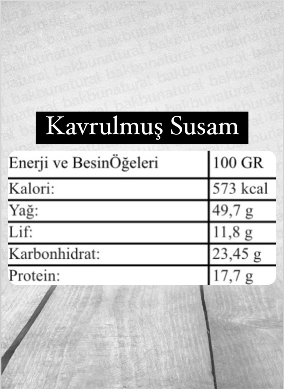 Kavrulmuş Susam 250 GR
