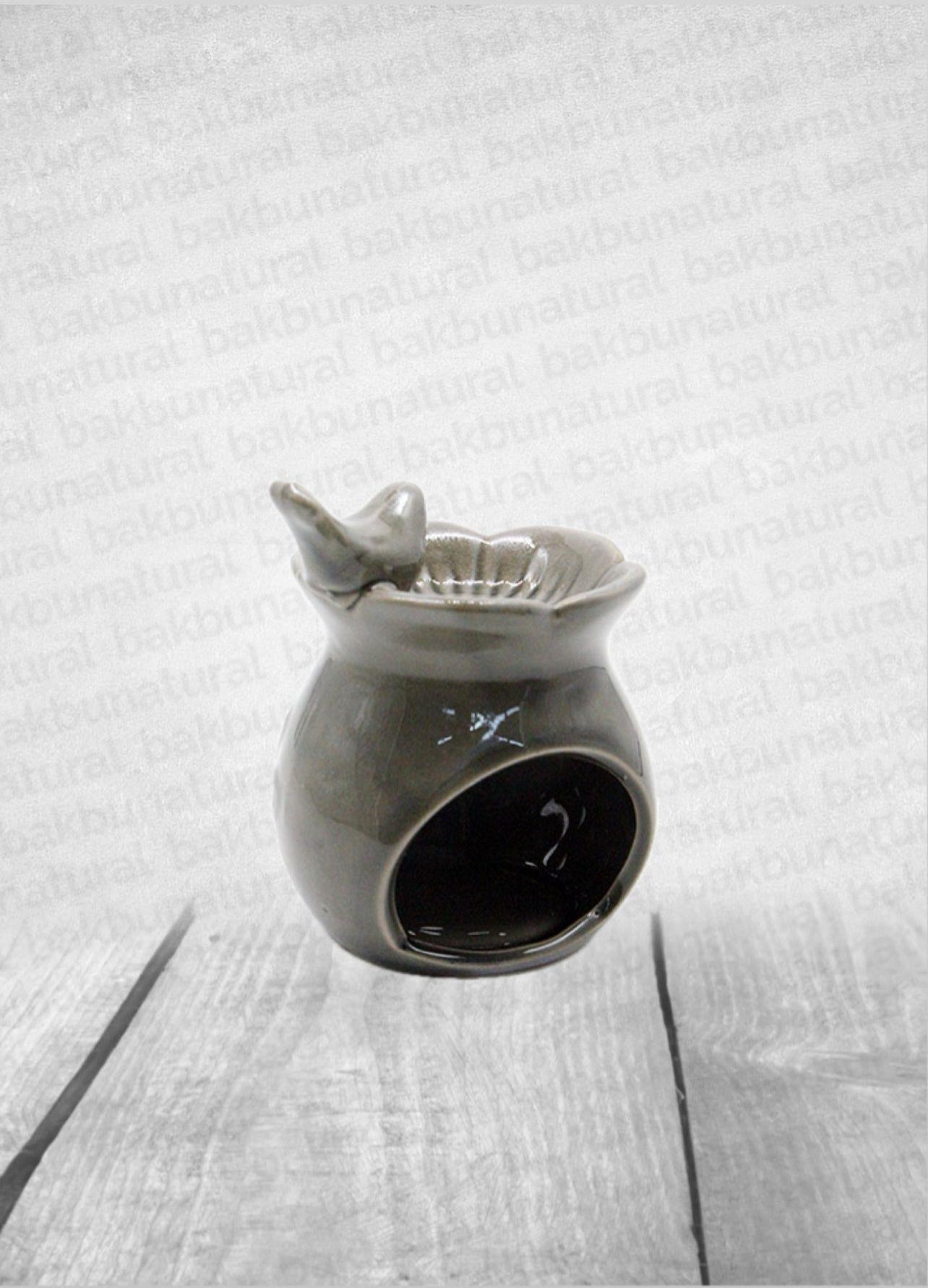 Kuş Figürlü Buhurdanlık Gri