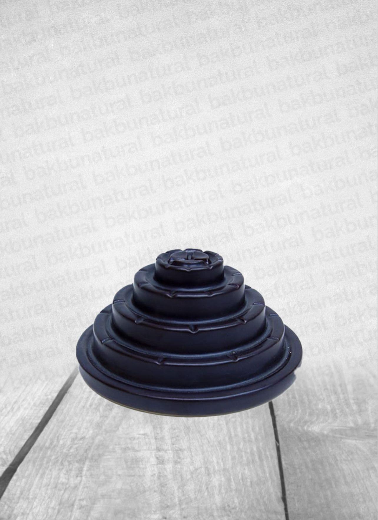 Labirent Temalı Siyah Seramik Geri Akışlı Tütsülük