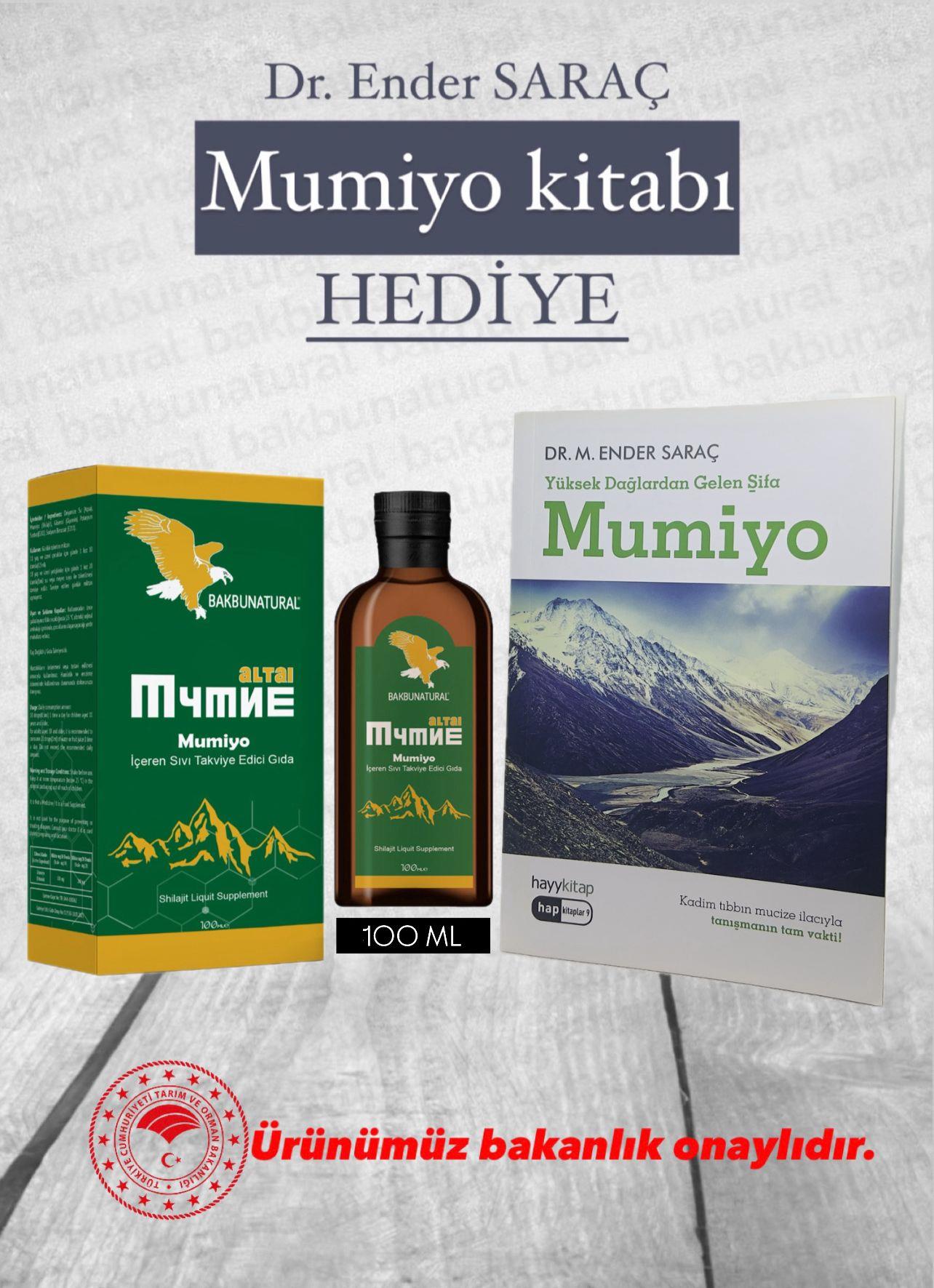 Mumia Ekstraktı Mumiyo'lu  Takviye Edici Gıda 100 ml Ve Dr Ender Saraç Mumiyo Kitabı
