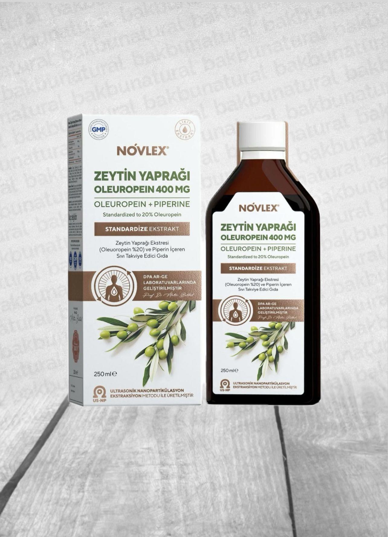 Novlex Zeytin Yaprağı Ekstresi Oleuropein 400MG   (250ml)