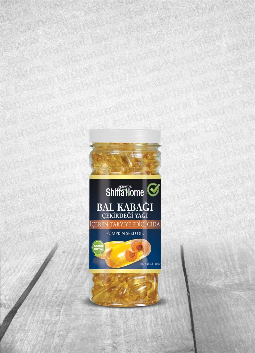 Shiffa Home Bal Kabağı Çekirdeği Yağı İçeren Takviye Edici Gıda 100 Kapsül