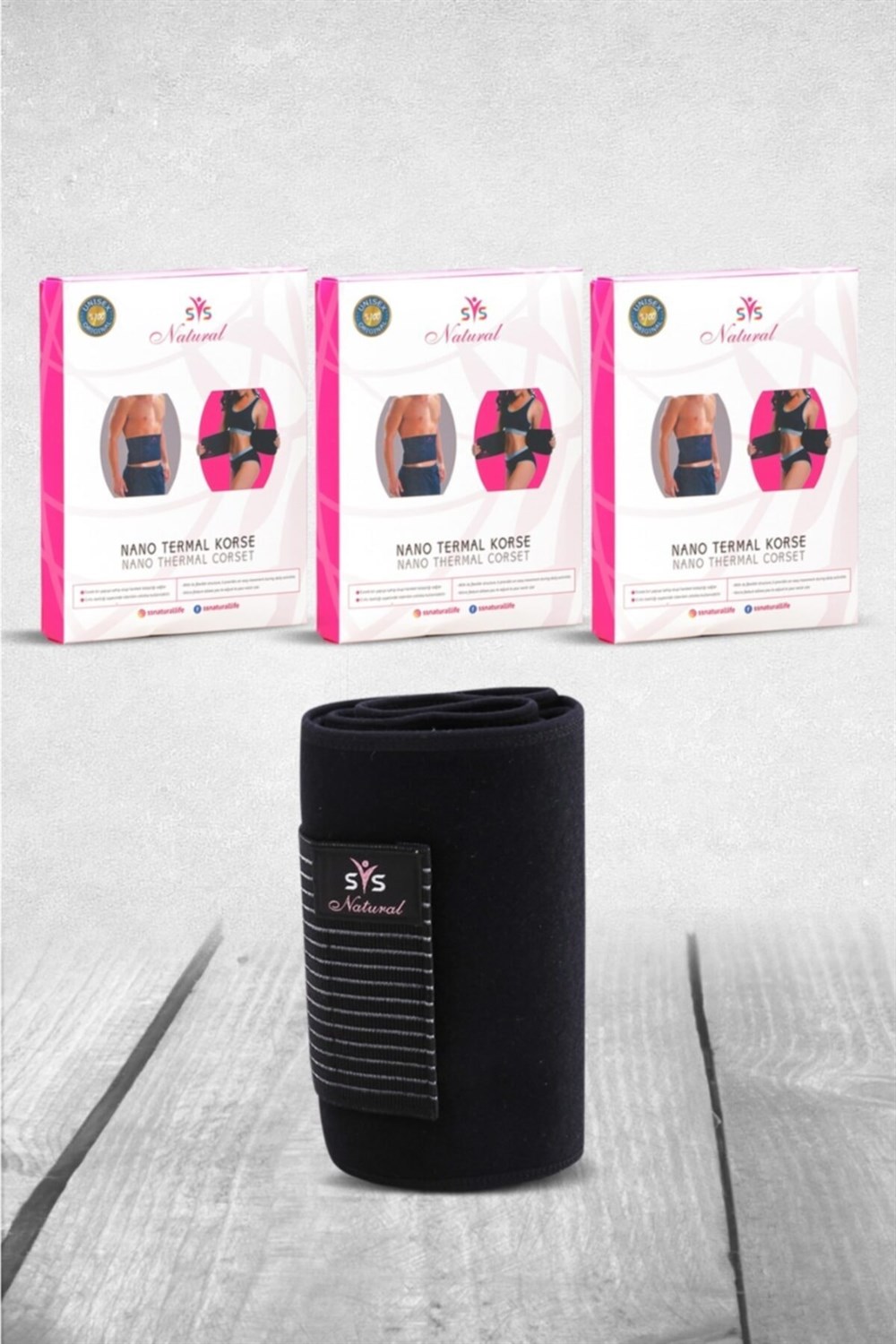 SSNATURAL Nano Termal Korse 3lü Set