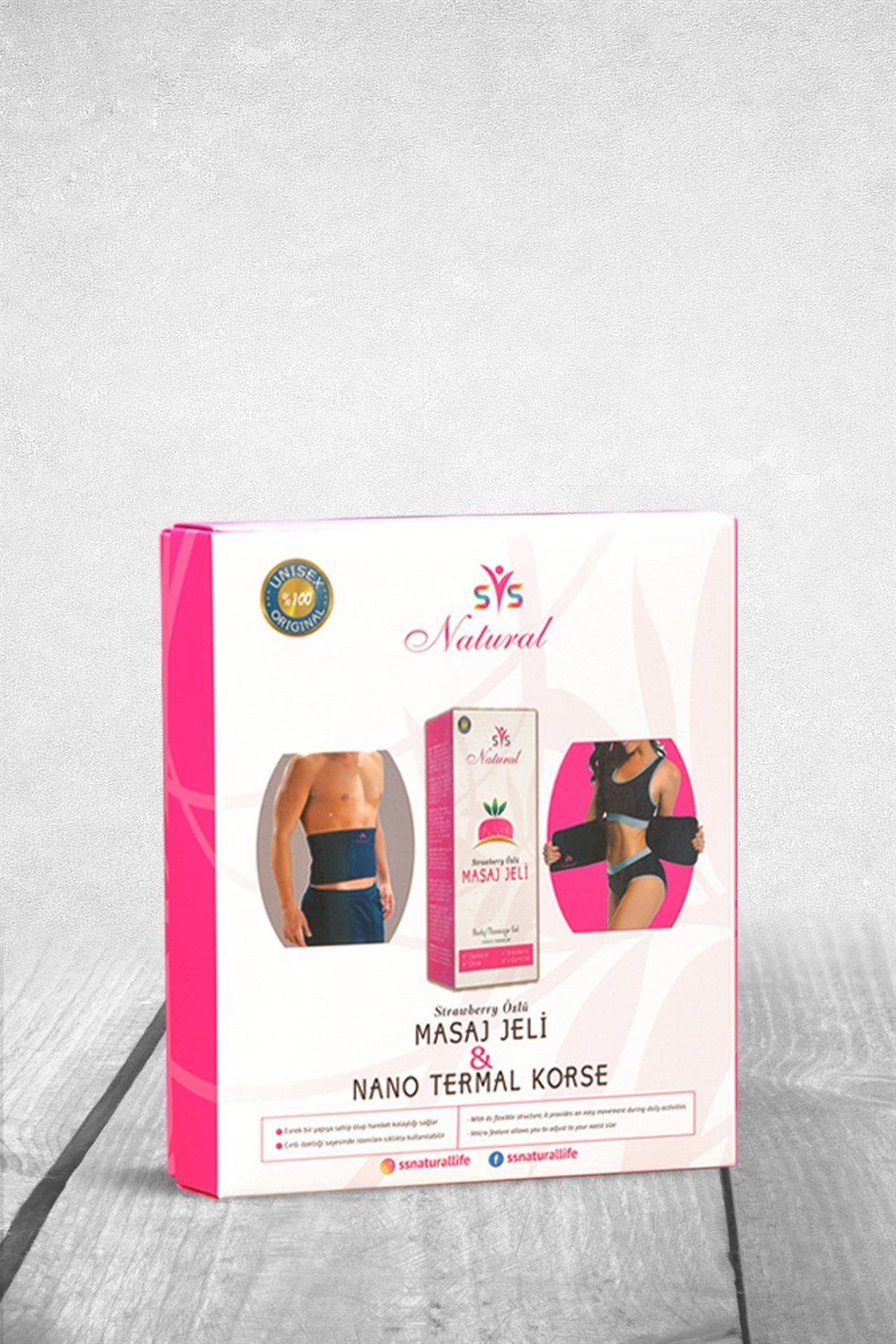 SSNATURAL Nano Termal Set Korse Ve Masaj Jeli