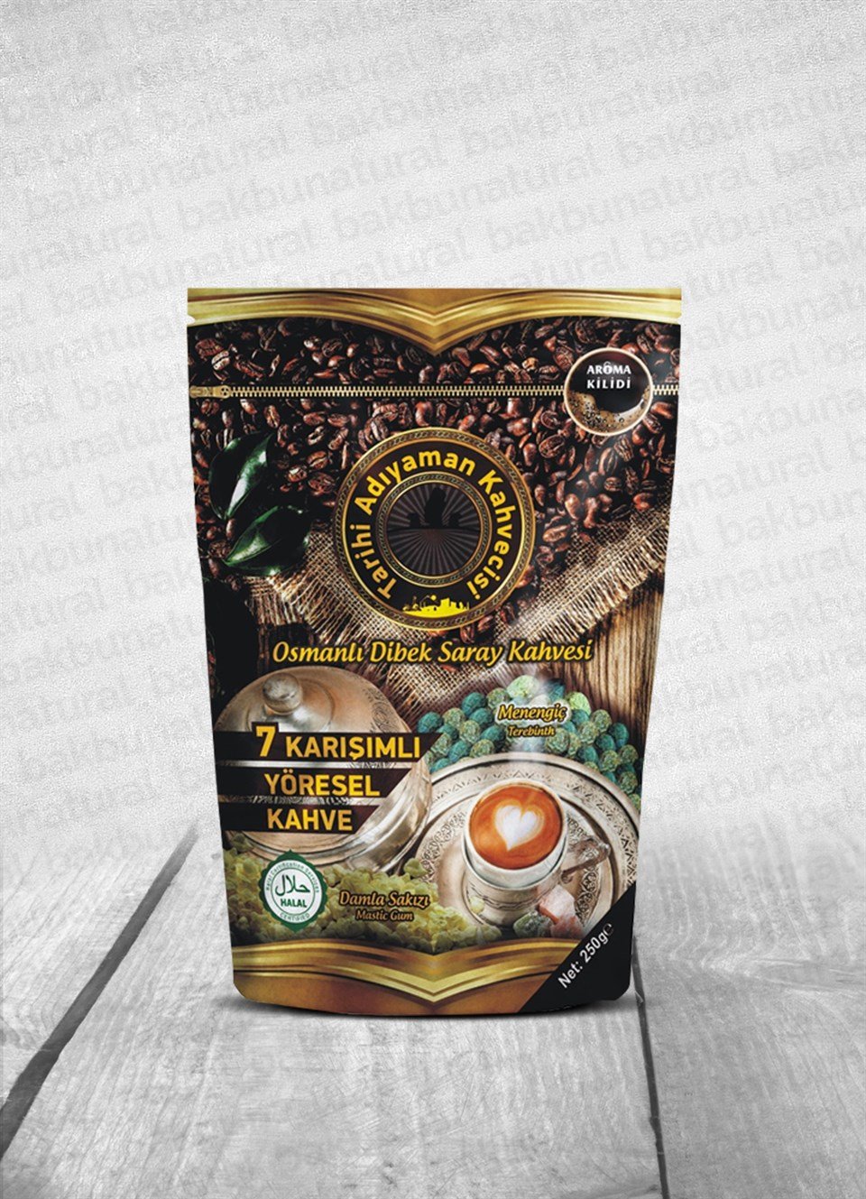 Tarihi Adıyaman Kahvecisi Osmanlı Dibek Saray Kahvesi 7 Karışımlı Yöresel Kahve 250gr