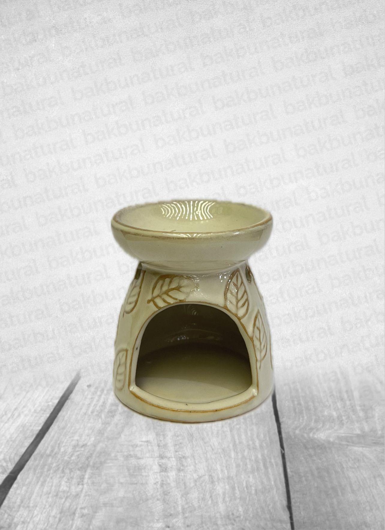 Yaprak Motifli Seramik Buhurdanlık