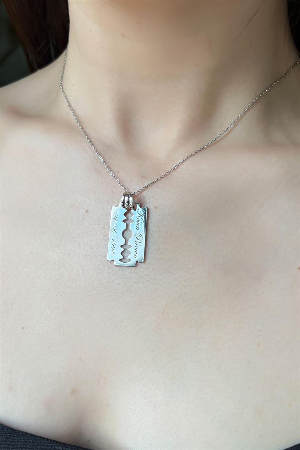 Gümüş Jilet Kolye