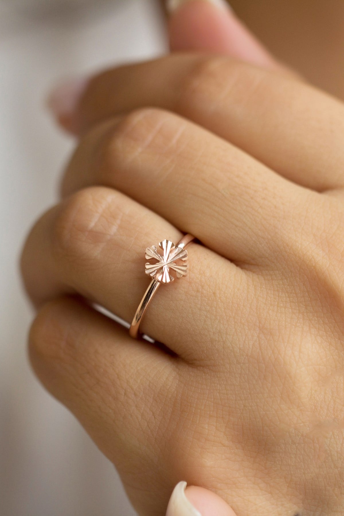 Gümüş Kar Tanesi Yüzük Lieza Jewelry yzg210042