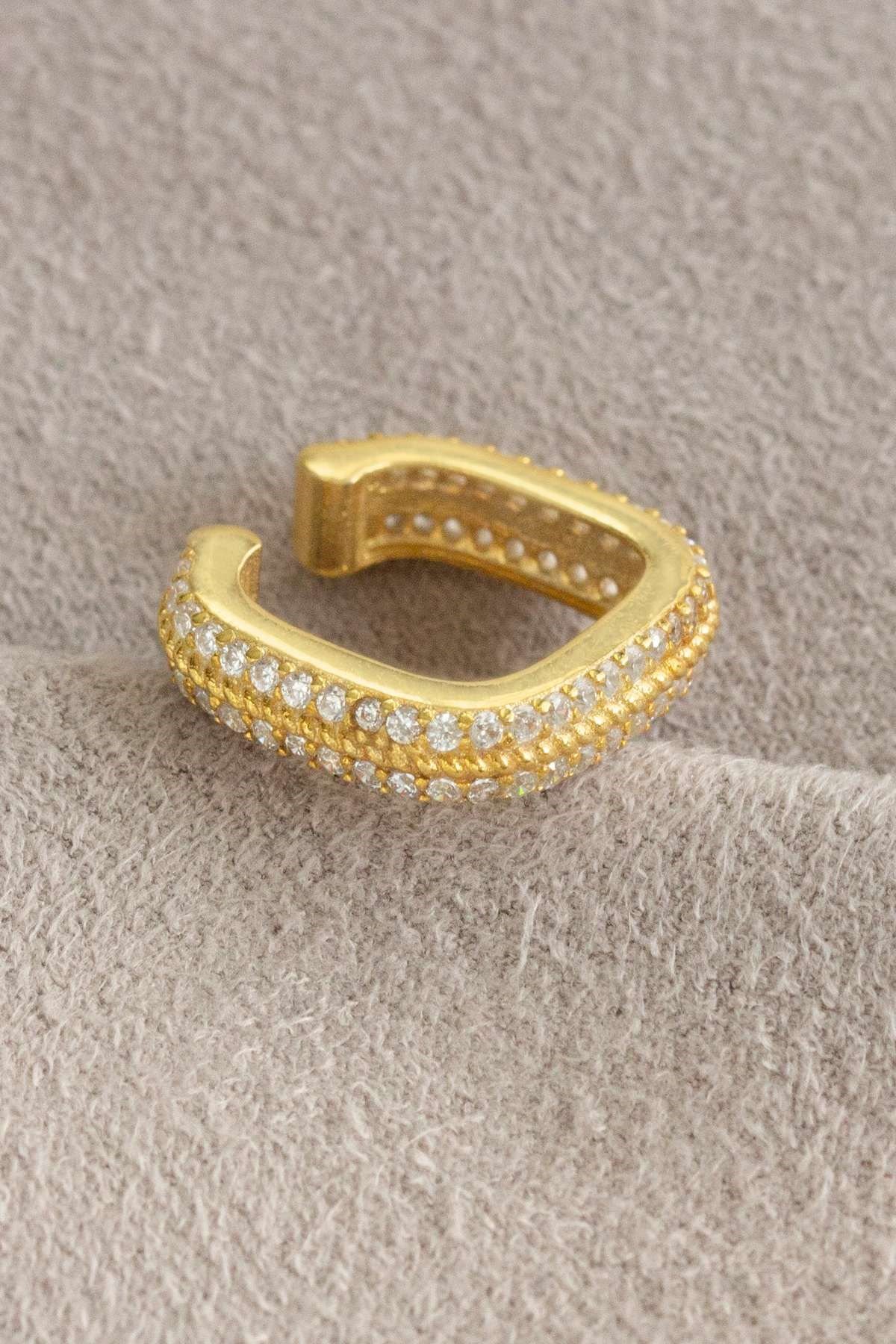 Gümüş Kare Kıkırdak Küpe Lieza Jewelry kpg210103