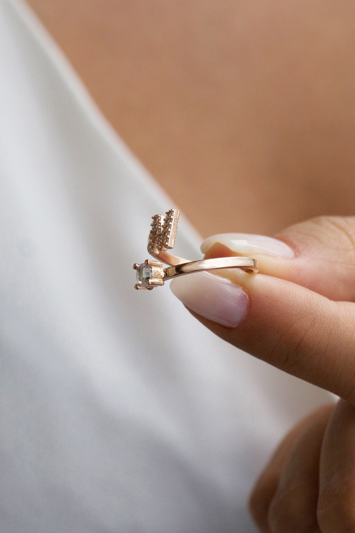 Gümüş M Harfi Yüzük Lieza Jewelry yzg210016