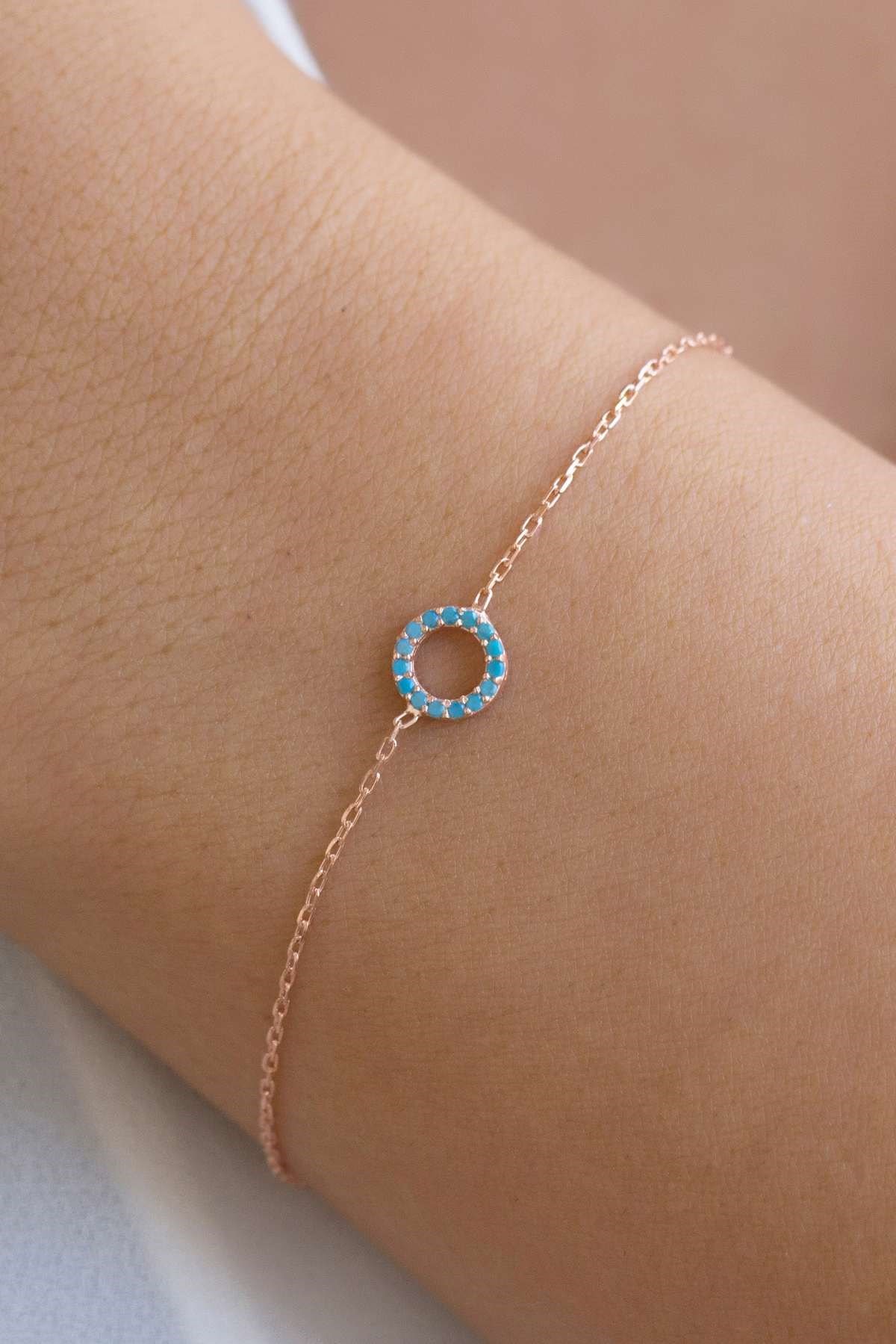 Gümüş Mavi Taşlı Bileklik Lieza Jewelry blkg210022