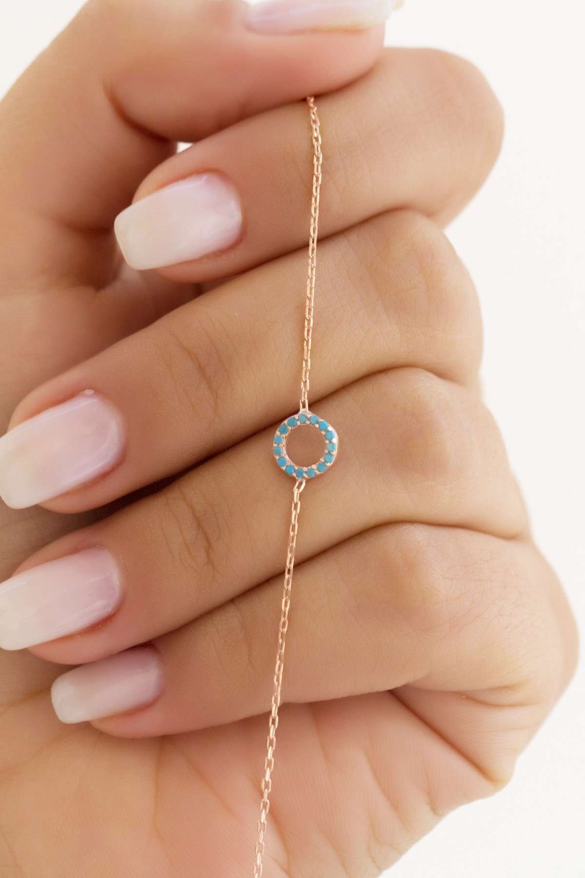 Gümüş Mavi Taşlı Bileklik Lieza Jewelry blkg210022