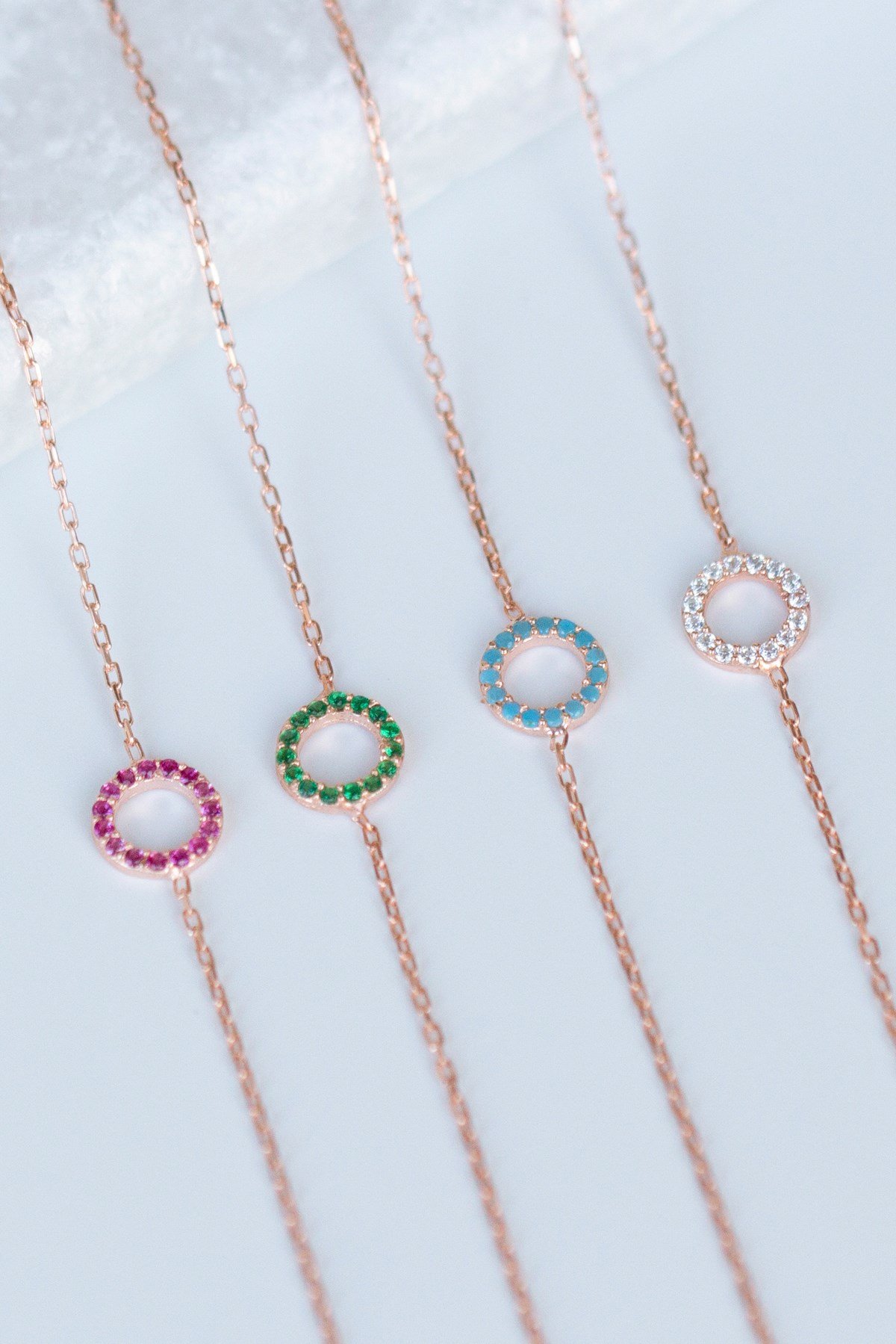 Gümüş Mavi Taşlı Bileklik Lieza Jewelry blkg210022