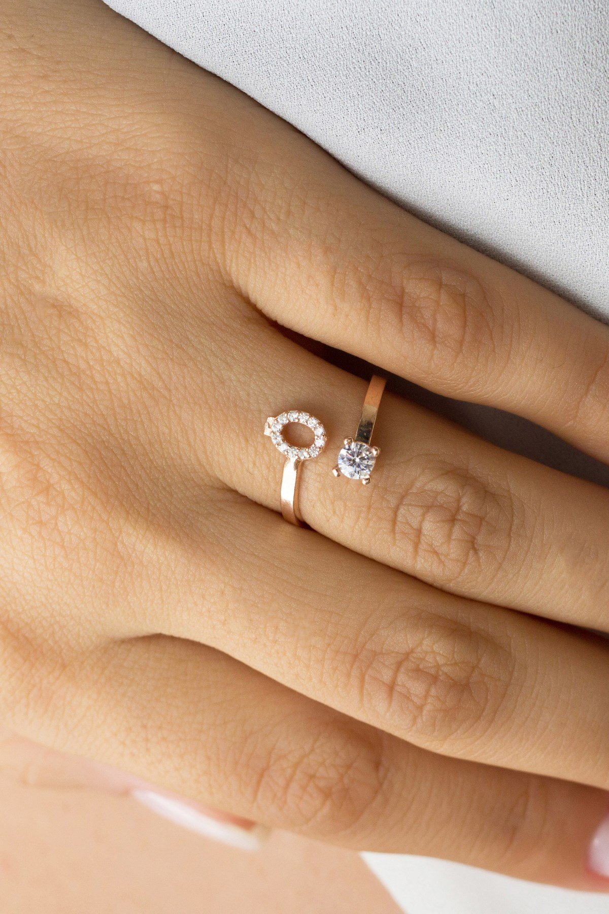 Gümüş Ö Harfi Yüzük Lieza Jewelry yzg210019