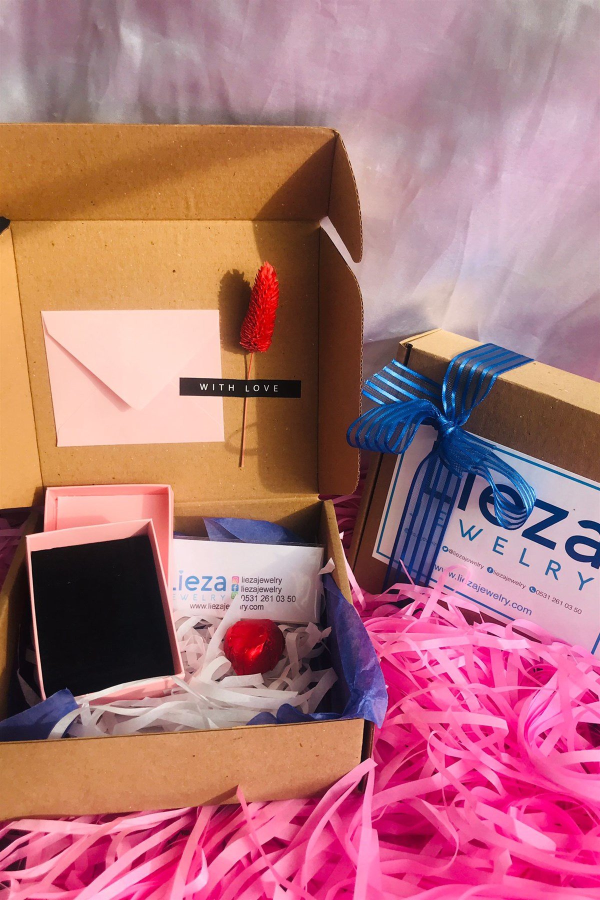 Gümüş Pembe Taşlı Lotus Çiçeği Kolye Yüzük Mini Set