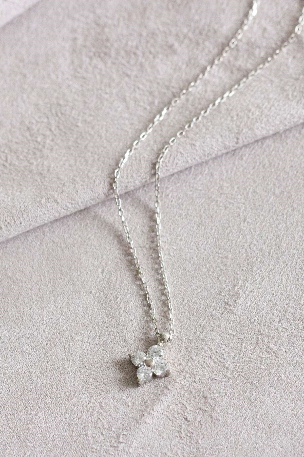 Gümüş Yonca Kolye Lieza Jewelry klyg210088