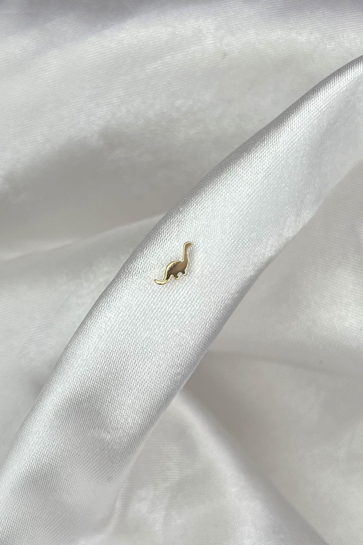 Kadın 925 Ayar Gümüş Dinazor Piercing