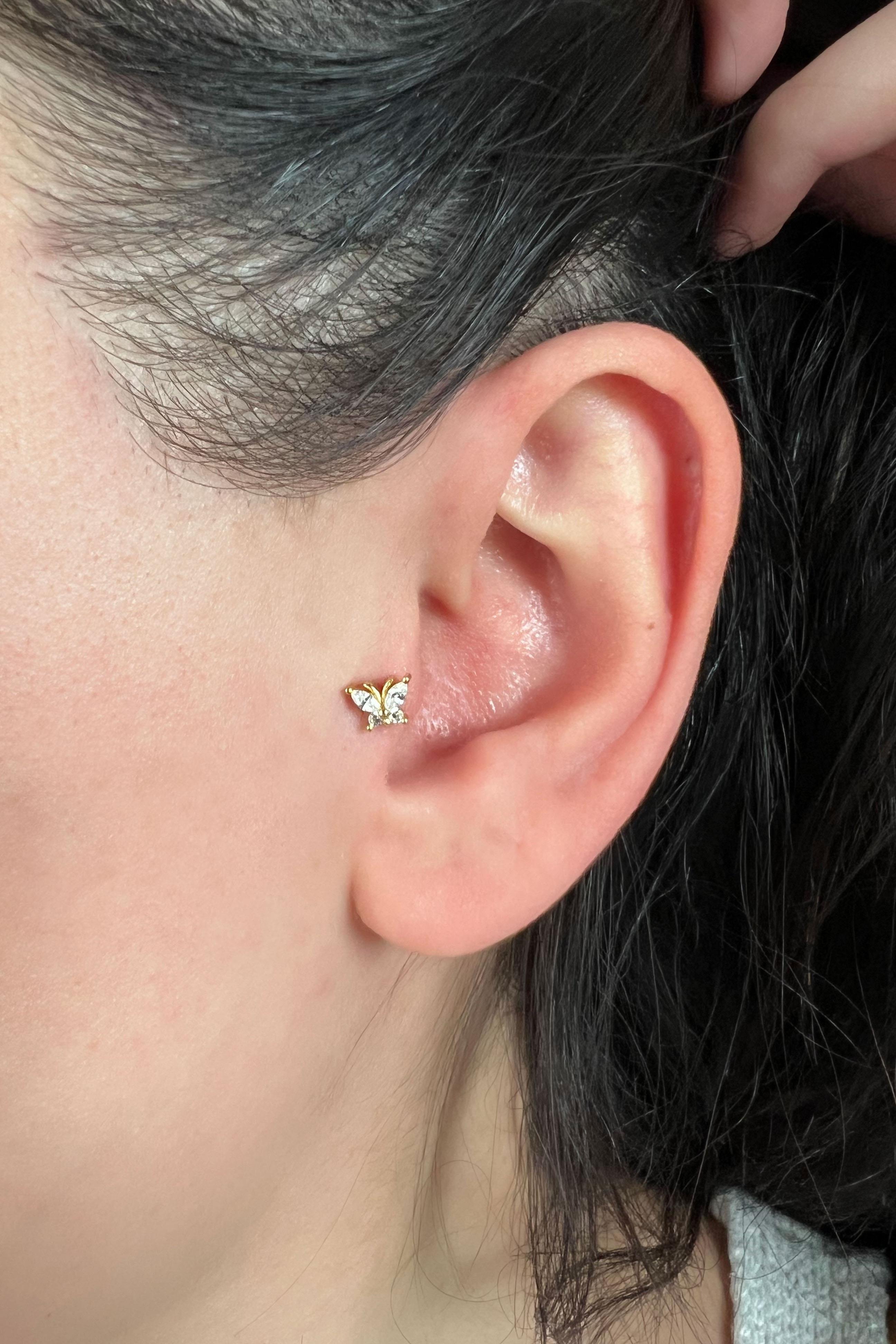 Kadın 925 Ayar Gümüş Piercing