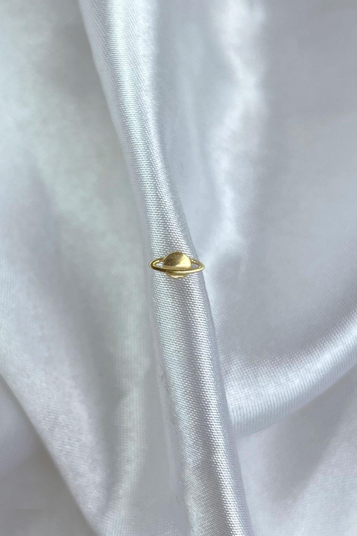 Kadın 925 Ayar Gümüş Satürn Piercing