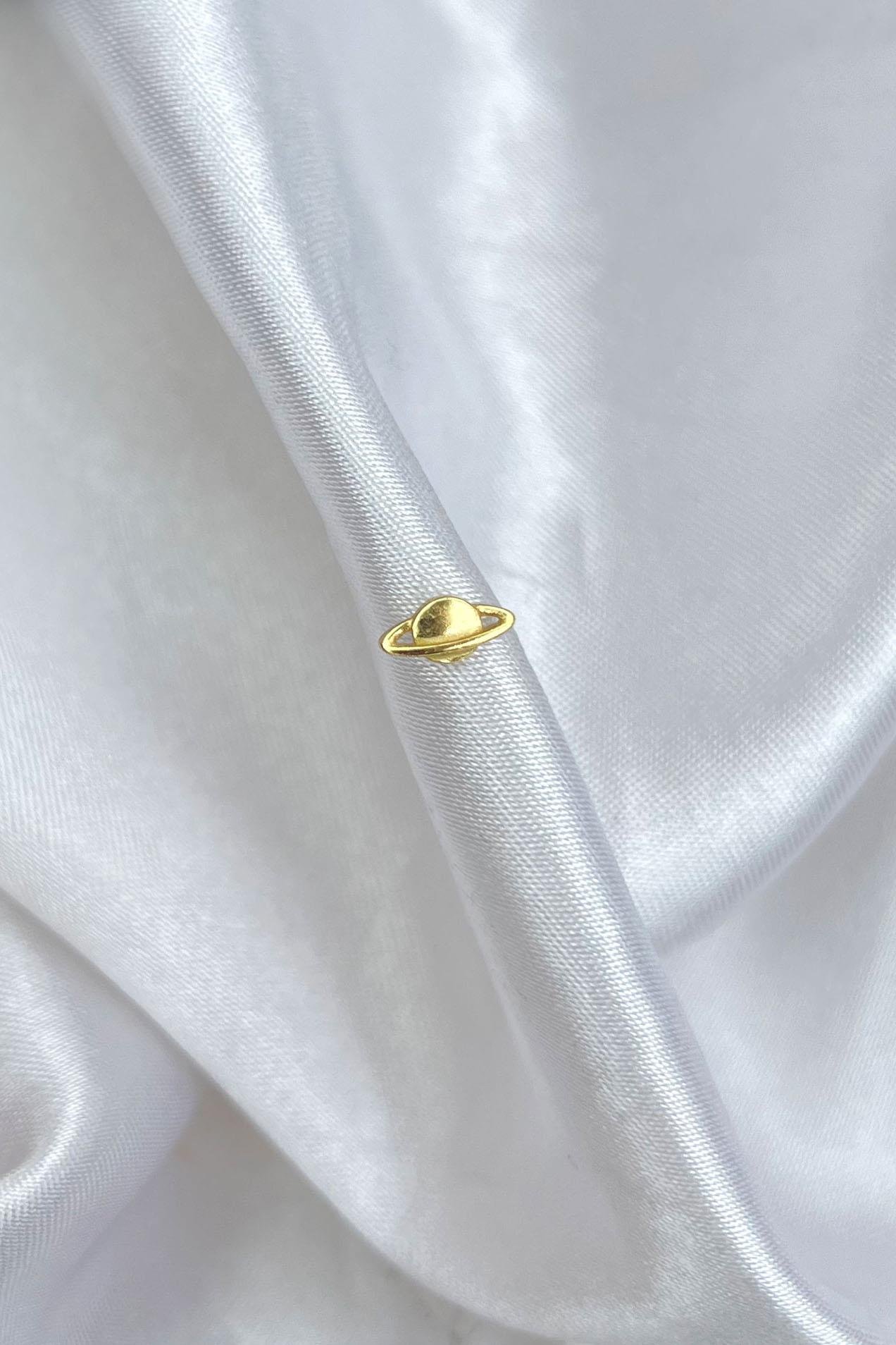 Kadın 925 Ayar Gümüş Satürn Piercing