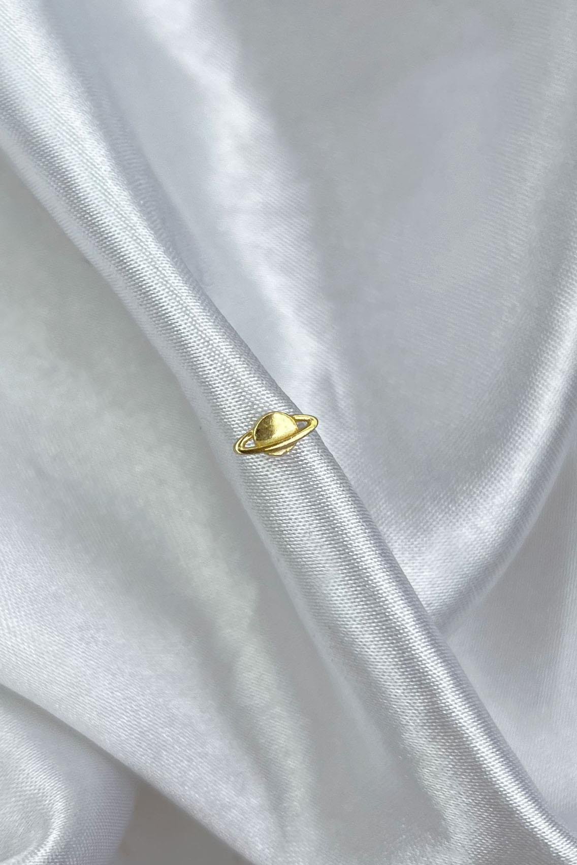 Kadın 925 Ayar Gümüş Satürn Piercing