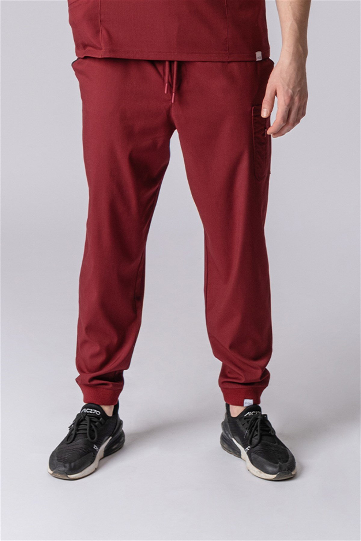 PIOSBERGAMA - Bordo Erkek Scrubs Tek Alt