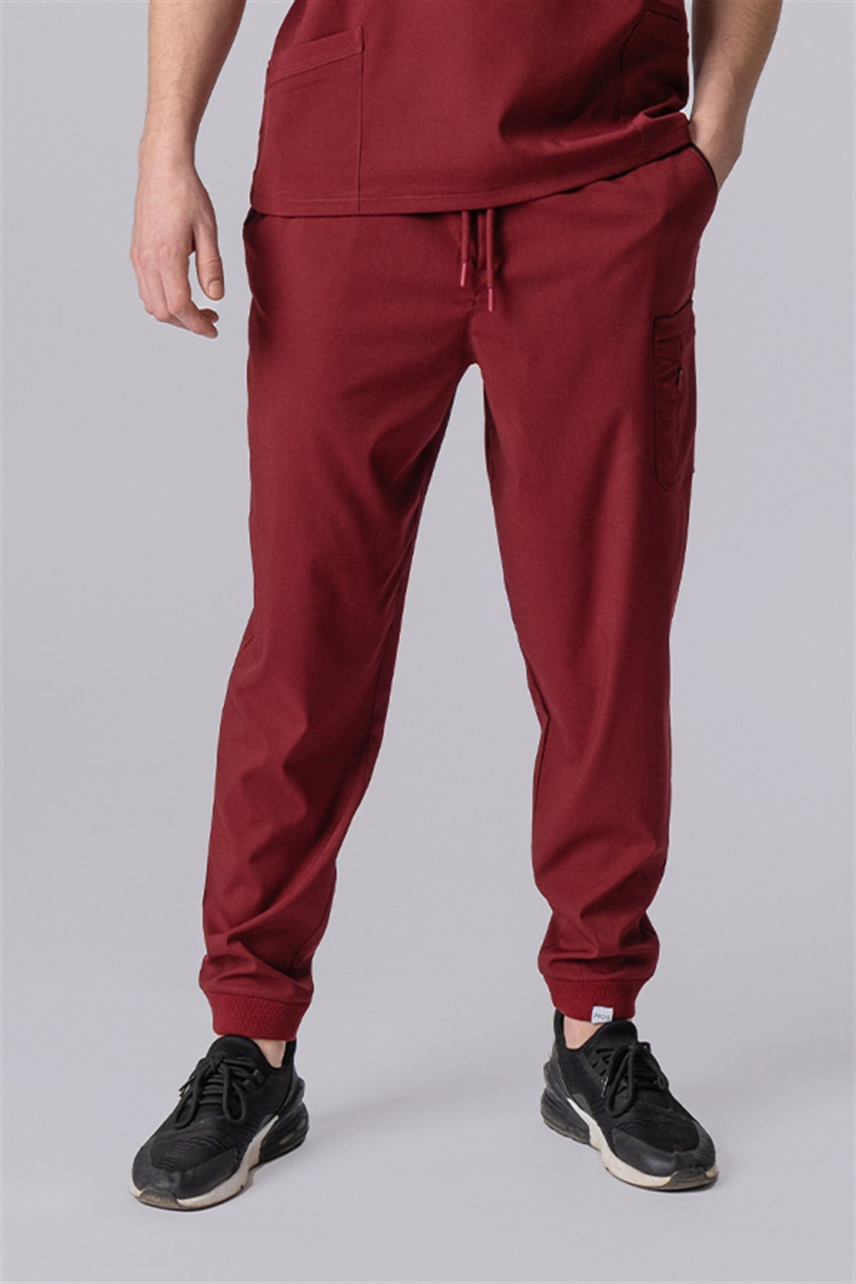 PIOSBERGAMA - Bordo Erkek Scrubs Tek Alt