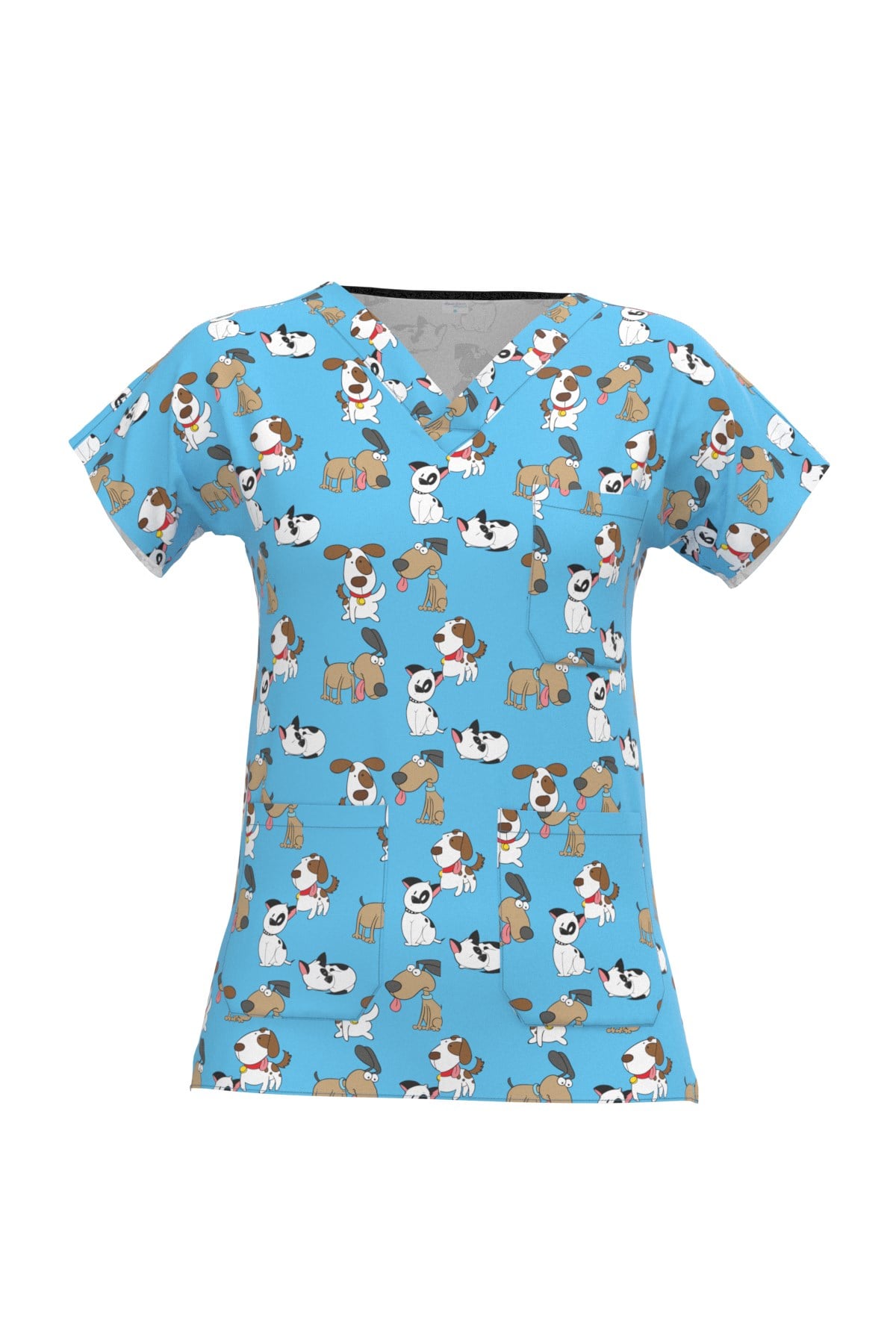 Cute Puppy Desenli Kadın Scrubs