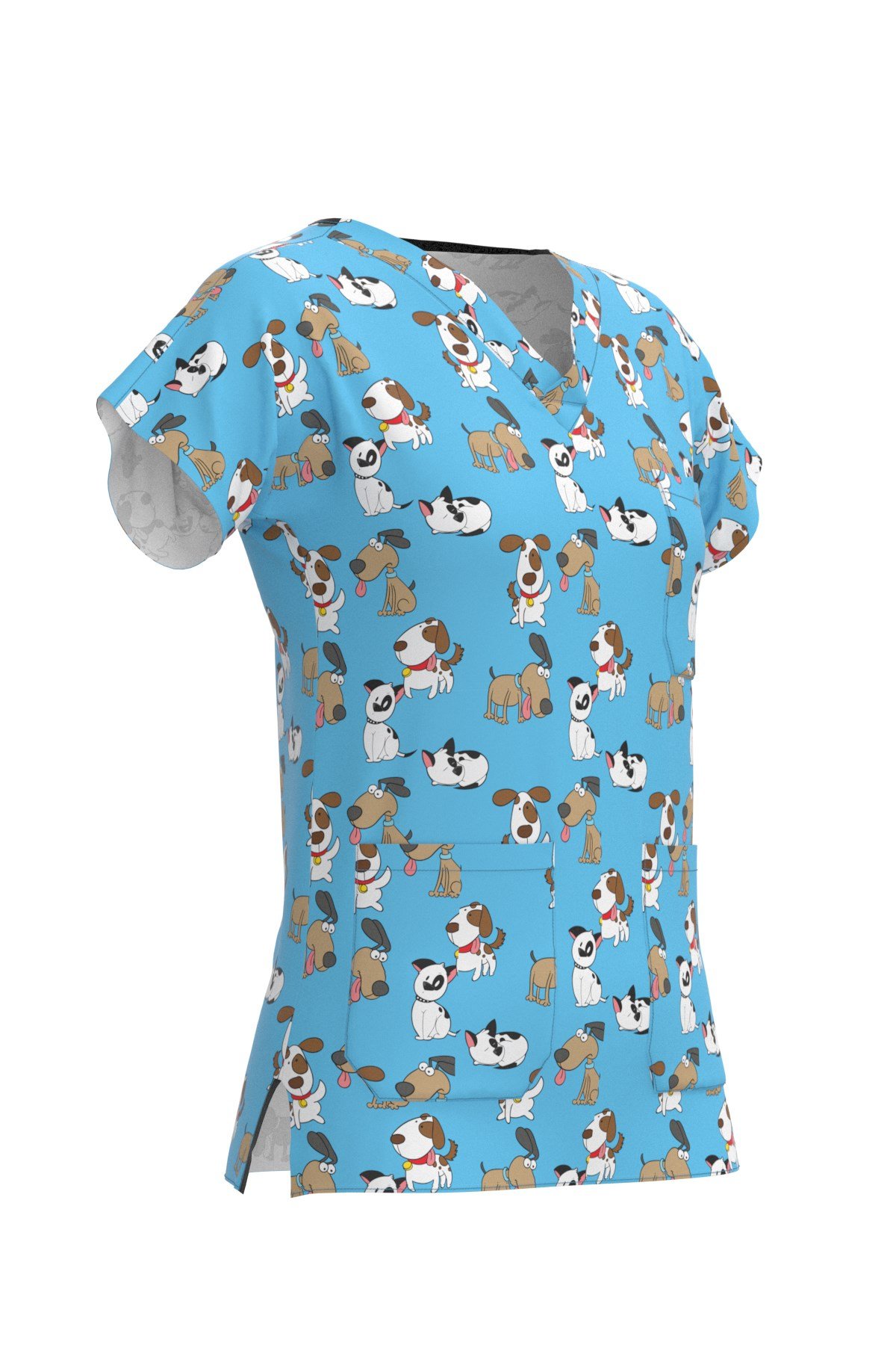 Cute Puppy Desenli Kadın Scrubs