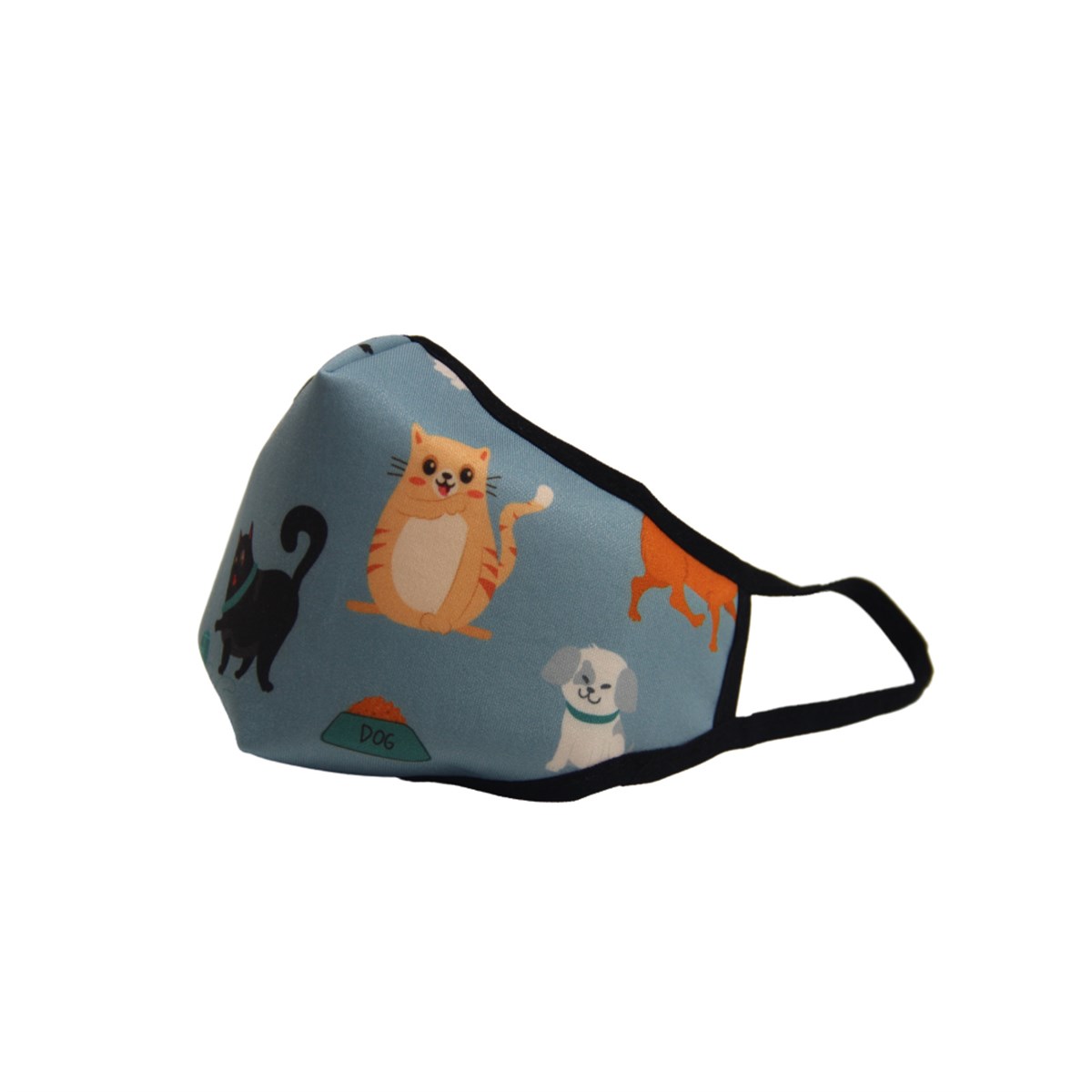 Kedi Köpek Desenli Maske