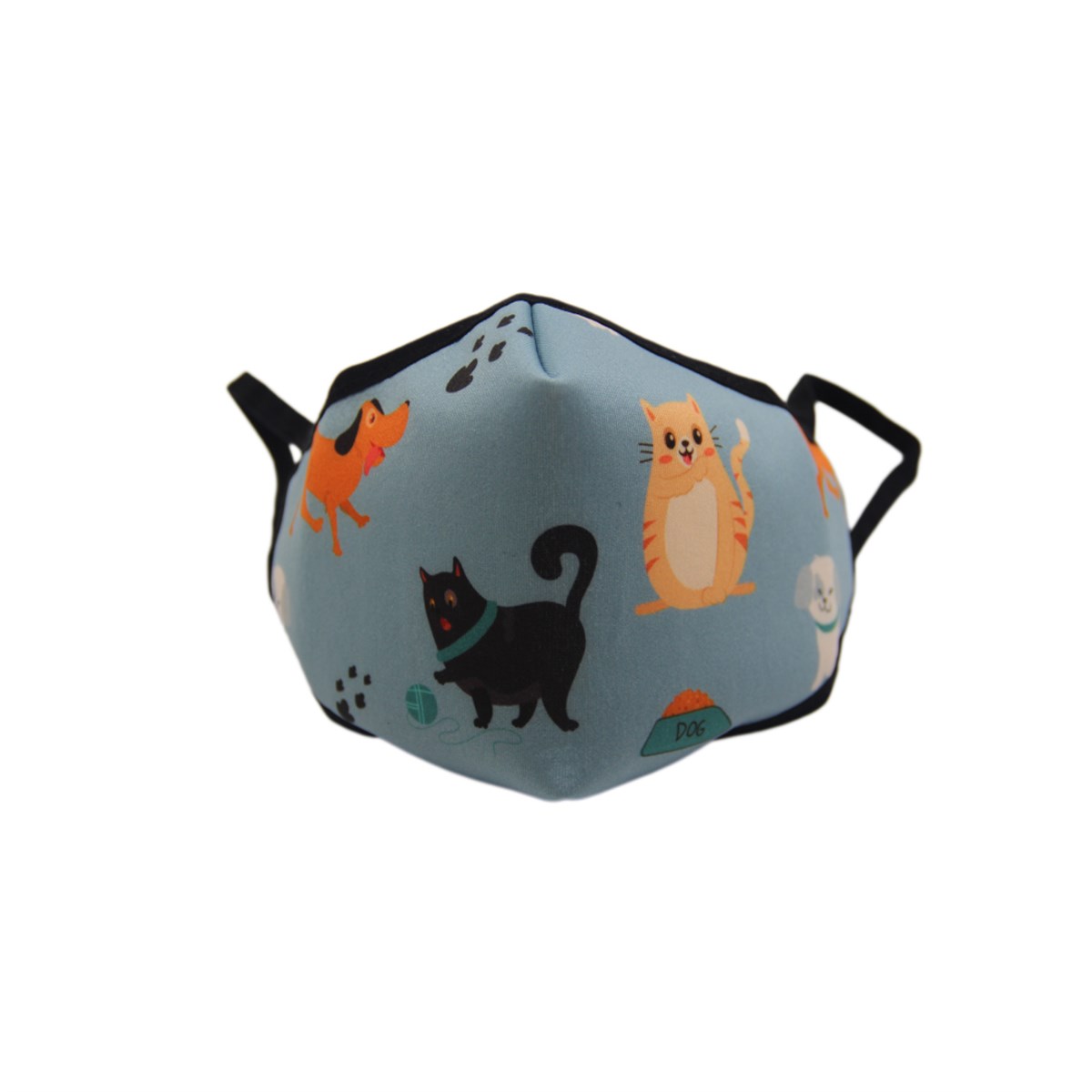 Kedi Köpek Desenli Maske