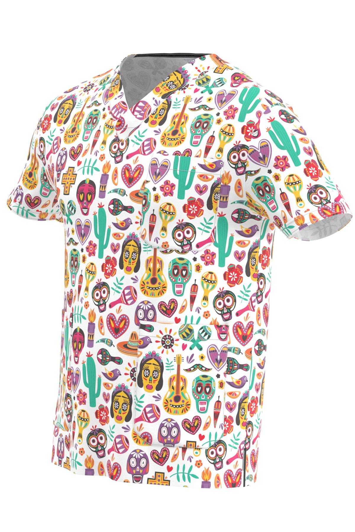 Mexican Desenli Erkek Scrubs