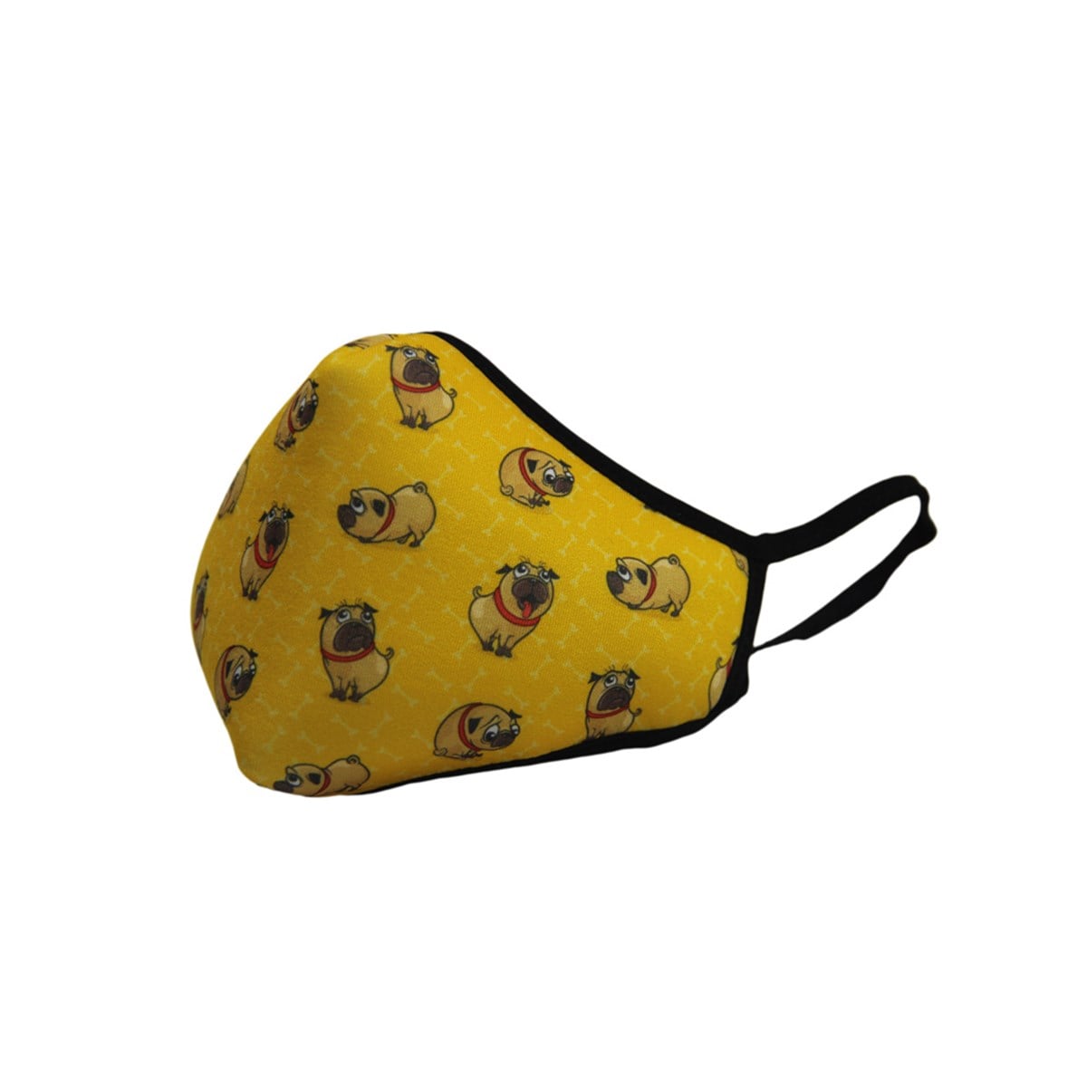 Pug Desenli Maske