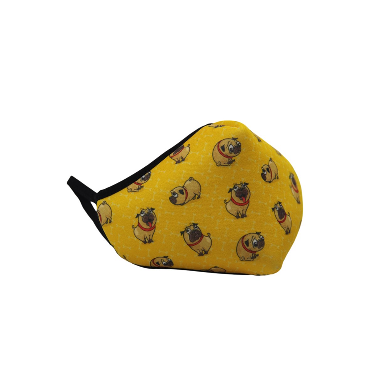 Pug Desenli Maske