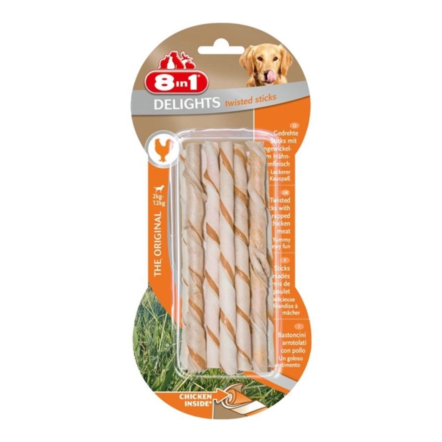 8in1 Delights Bones Ağız Bakımı için Burgu Çubuk 55gr (10'lu)