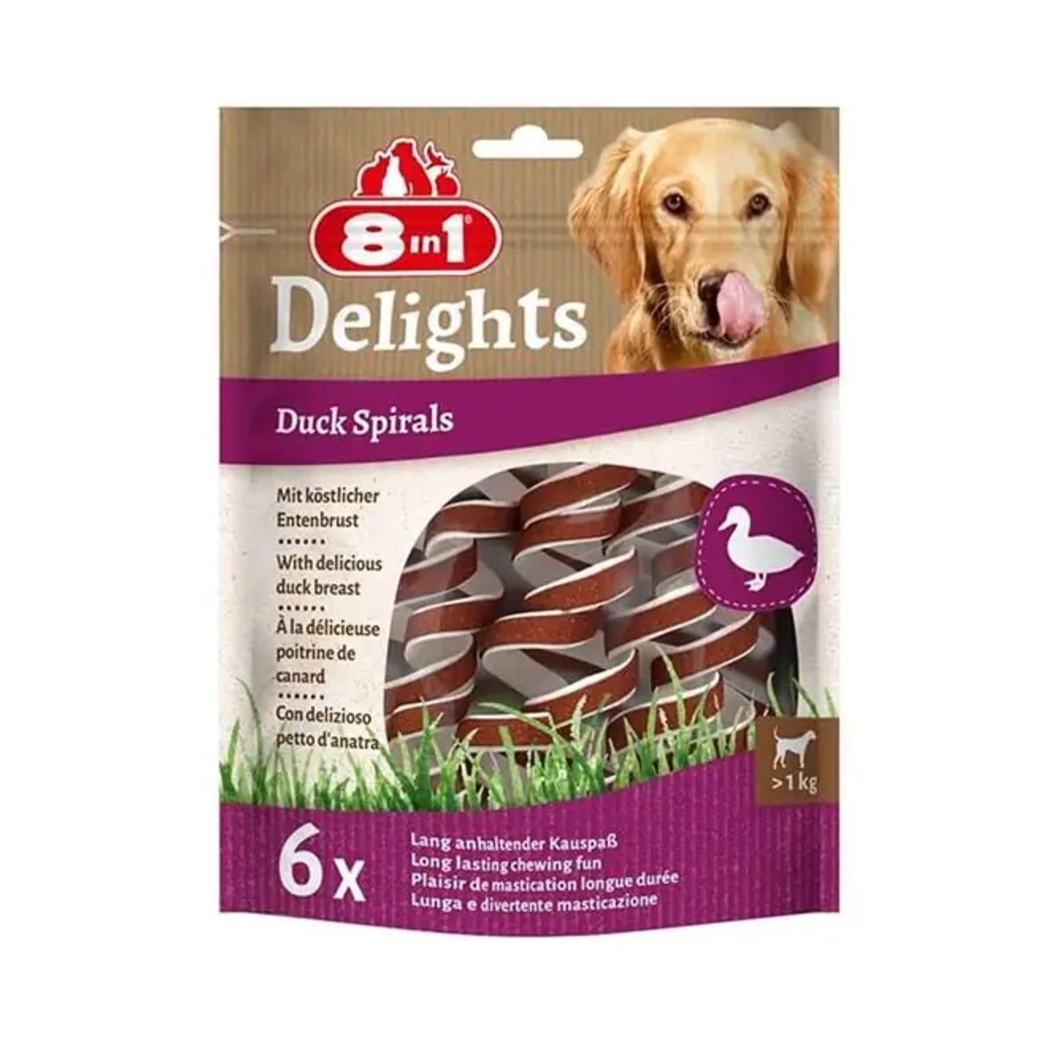 8in1 Delights Ördekli Köpek Ödül Maması 60gr (6'lı)