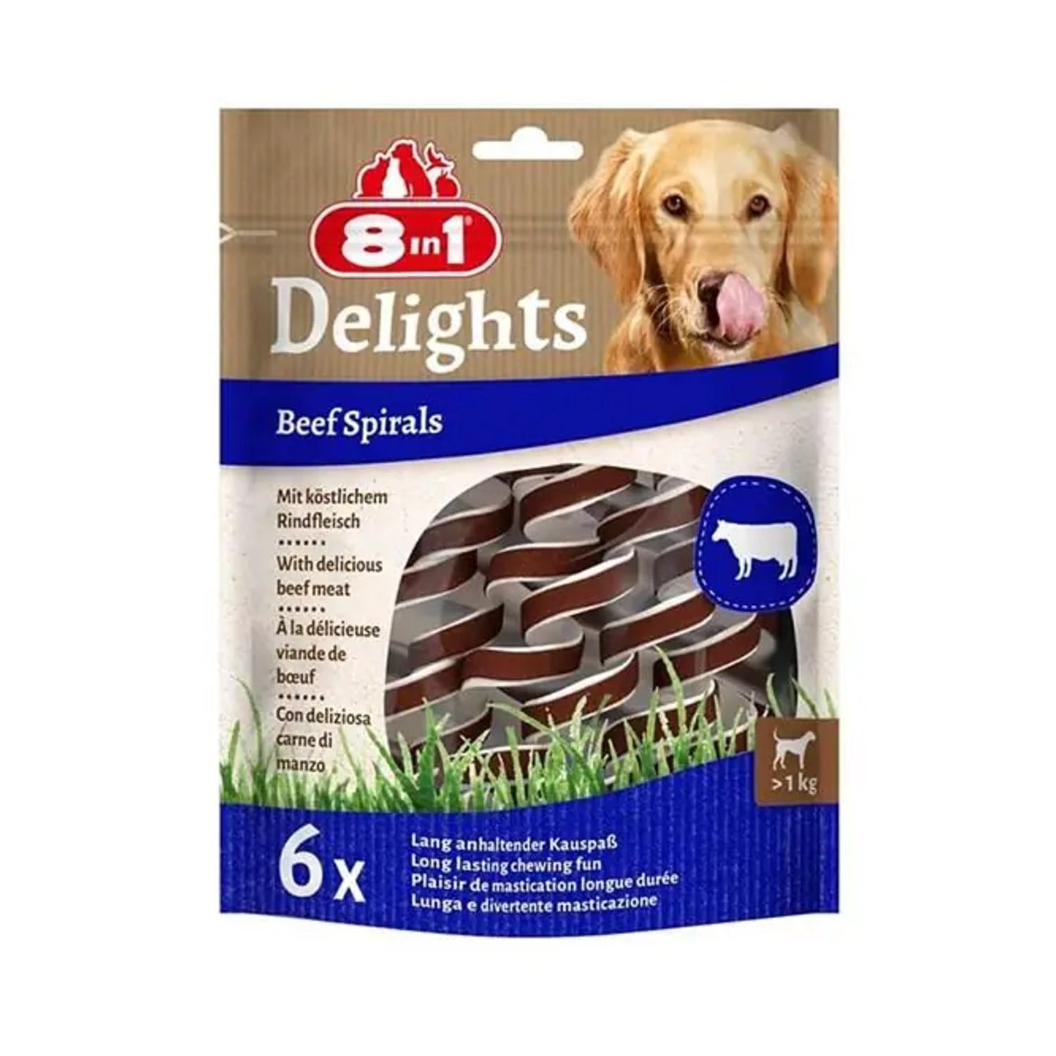 8in1 Delights Sığır Etli Köpek Ödül Maması 60gr (6'lı)