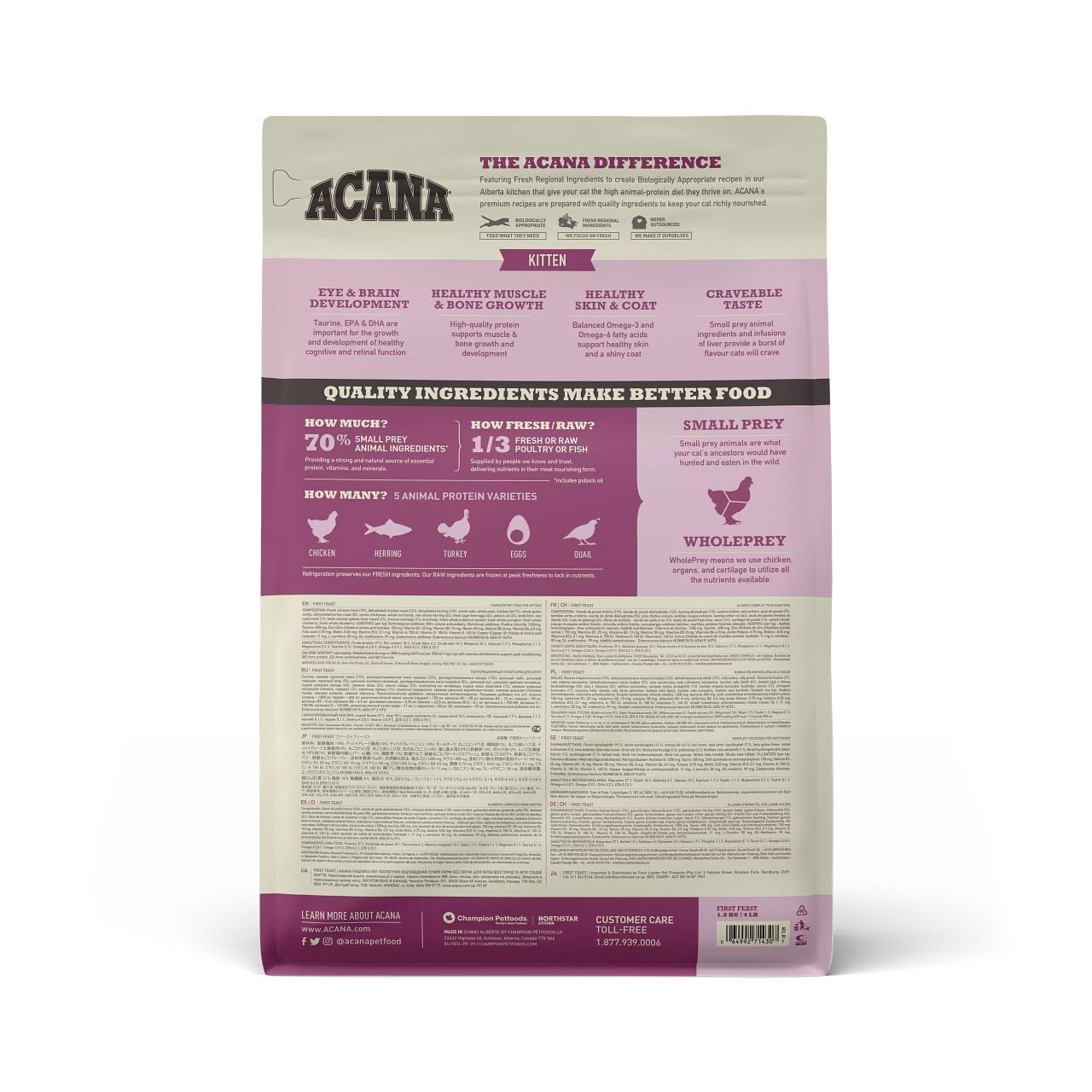 Acana First Feast Yavru Kedi Maması 1,8 Kg