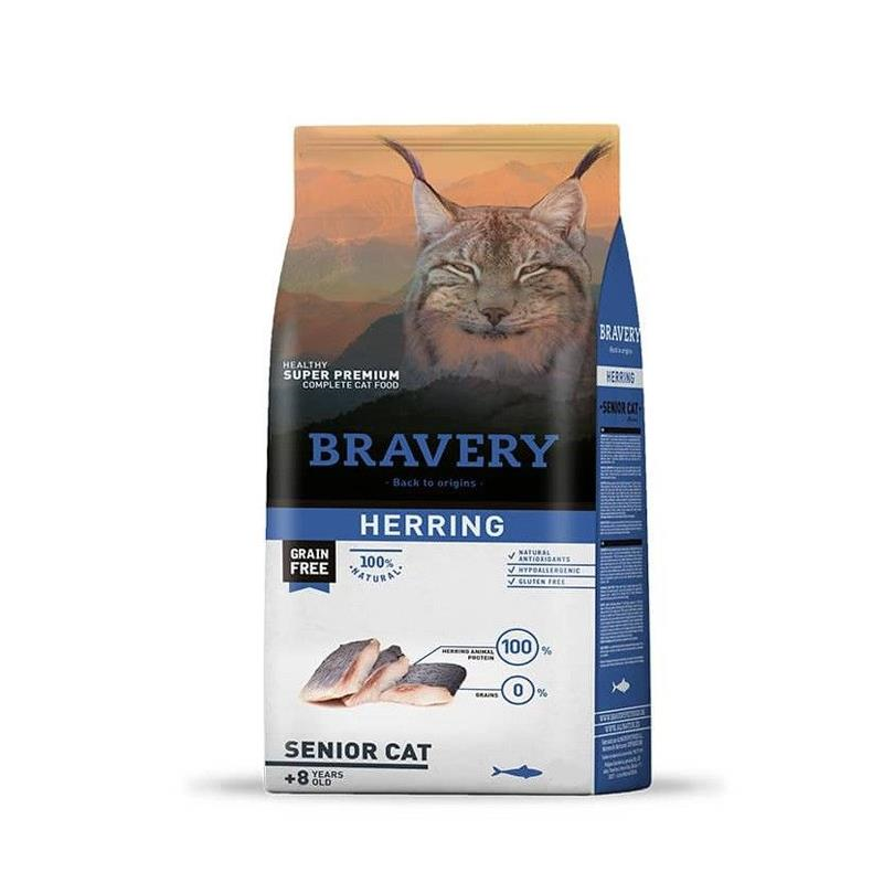 Bravery Tahılsız Ringa Balıklı Yaşlı Kedi Maması 2 Kg