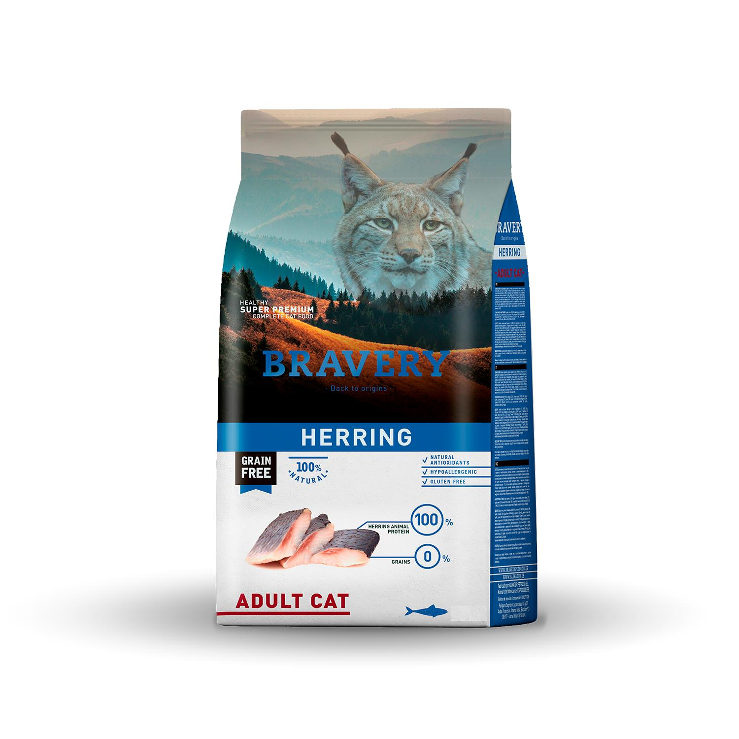 Bravery Tahılsız Ringa Balıklı Yetişkin Kedi Maması 2 Kg