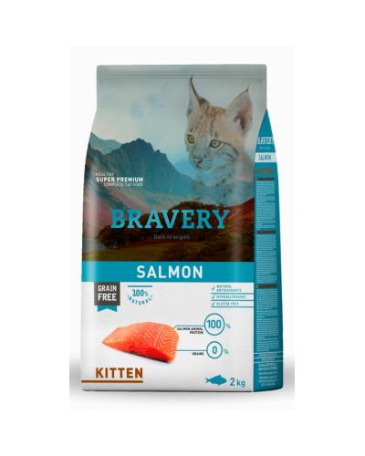 Bravery Tahılsız Somonlu Yavru Kedi Maması 2 Kg