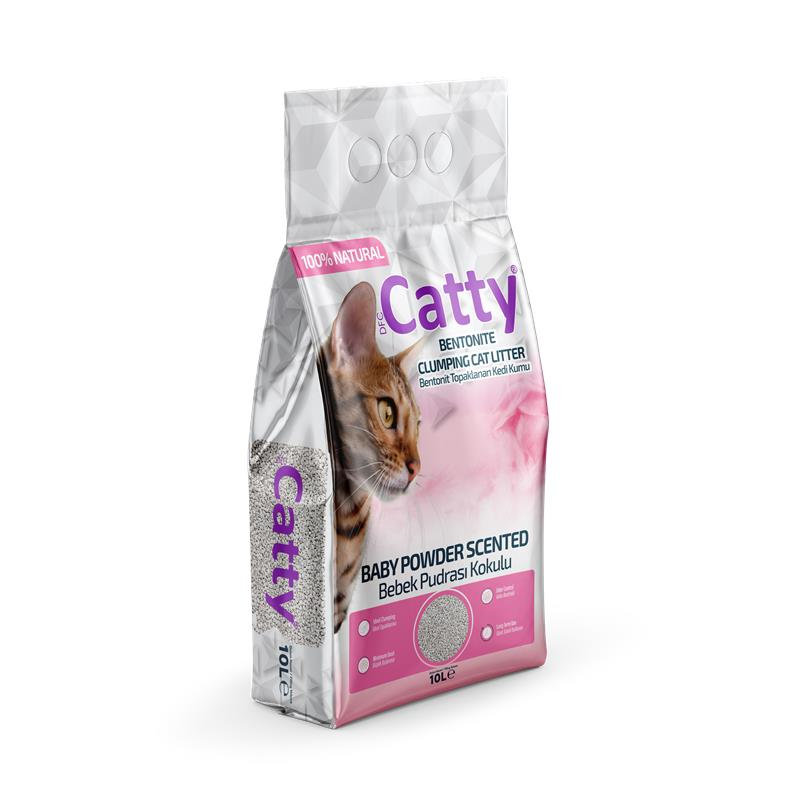 Catty Bebek Pudrası Kokulu Kedi Kumu 10 Lt